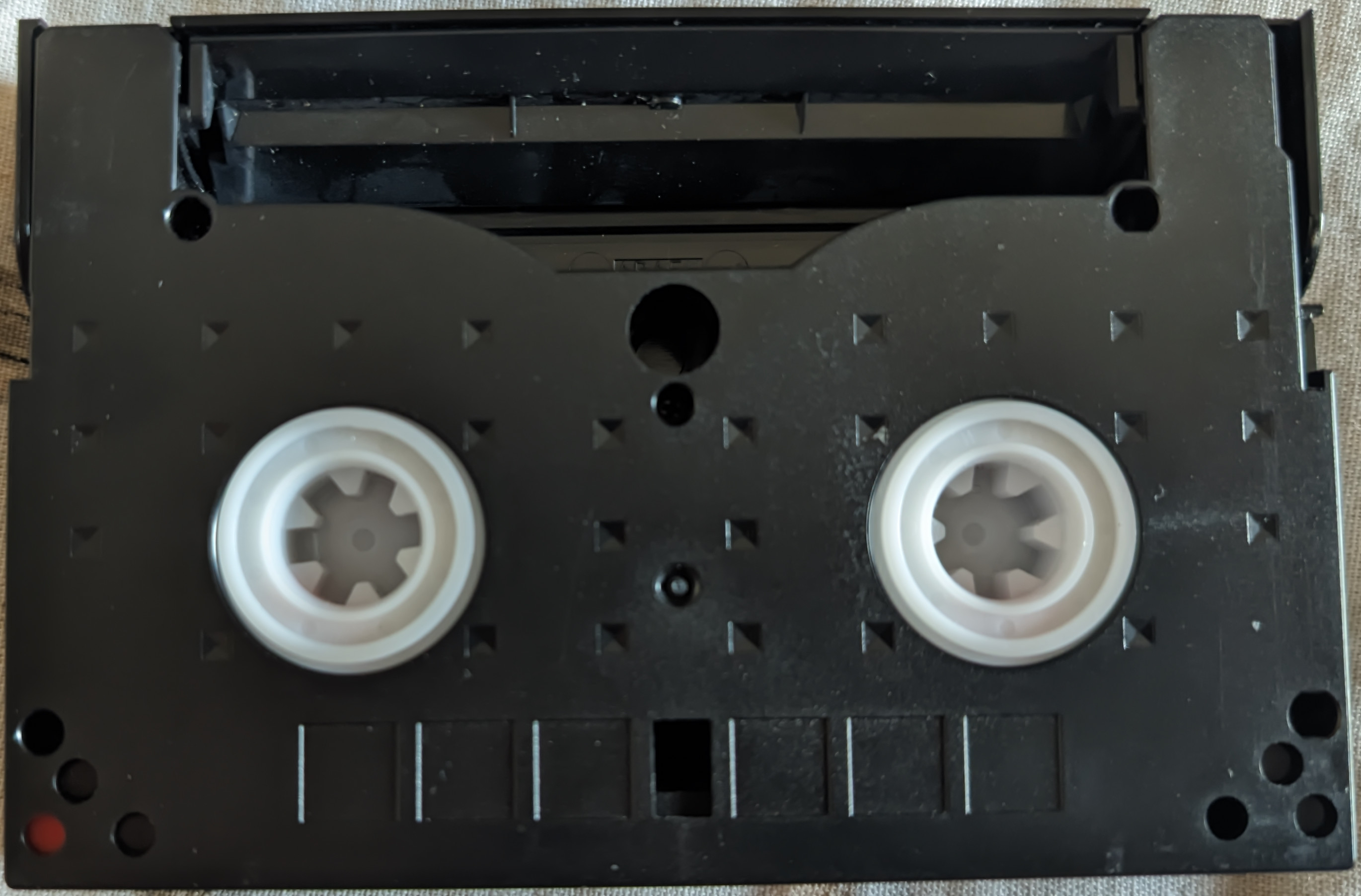 video8 cassette back side